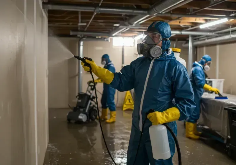 Basement Sanitization and Antimicrobial Treatment process in Clairton, PA