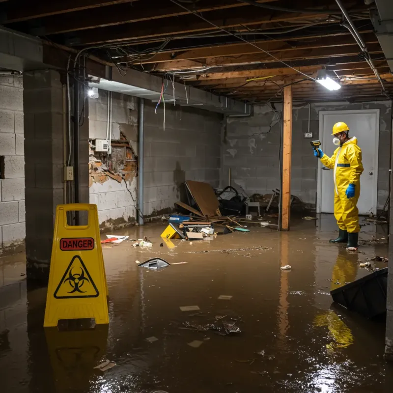 Flooded Basement Electrical Hazard in Clairton, PA Property